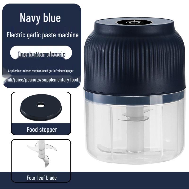 Rechargeable Electric Garlic Mincer & Paste Maker - Compact Kitchen Tool & Food Processor