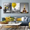 Schwarz Und Weiß Landschaft Nordic Leinwand Malerei Set Kunst Gelb Landschaft Wand Bild Für Wohnzimmer Dekoration Poster Und Druck