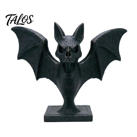 Creative Halloween Gifts 3D Printed Bat Figurine, Gothic Black Sculpture, Spooky Room Accessories Tabletop Ornament for Home Shelf Desk Decoration
