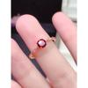 Silver Plated New Arrival Fashion Wind Niche Style Red Zircon Ring Simple and Light Luxury Ring Korean Fashion Temperament Wild