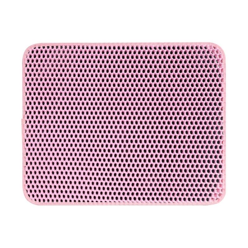 

Cats Litter Mat for Cleaner Floor Double Layer Scatter Control Hollowed Mat Tool 30 by 30cm