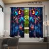 2pcs Boho Dreamcatcher Curtains - Colorful Butterfly & Cosmic Design   Rod Pocket Window Treatment for Bedroom   Living Room   Kitc