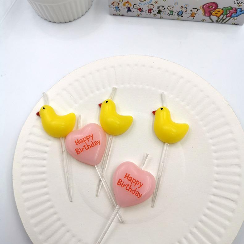 Animal Chicken Love English Letter Birthday Candle Creative HAPPYBIRTHDAY Happy Birthday Candle