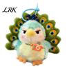 Mosaic Peacock Pendant Plush Keychain, Cute Green Stuffed Animal Bag Charm, Soft Handbag Charm for Women Backpack Girls, Fashionable Handbags