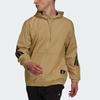 Adidas Hooded Windproof Sports Casual Jacket Men Jackets Khaki H21536