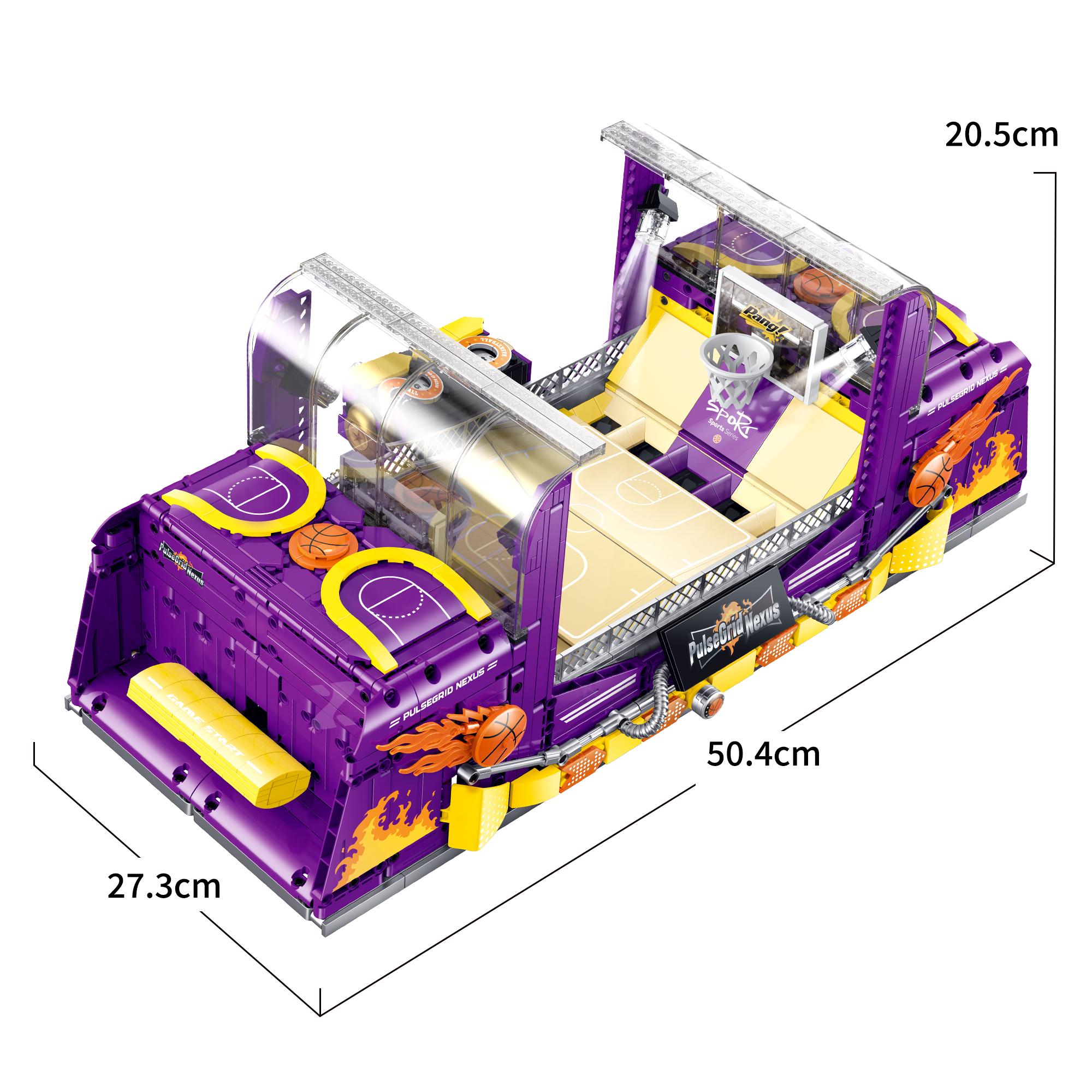 

2036pcs electric City Battle Board Game Bricks Creative Desktop Throwing basketball Machine Building Blocks Toy for Kids Gift