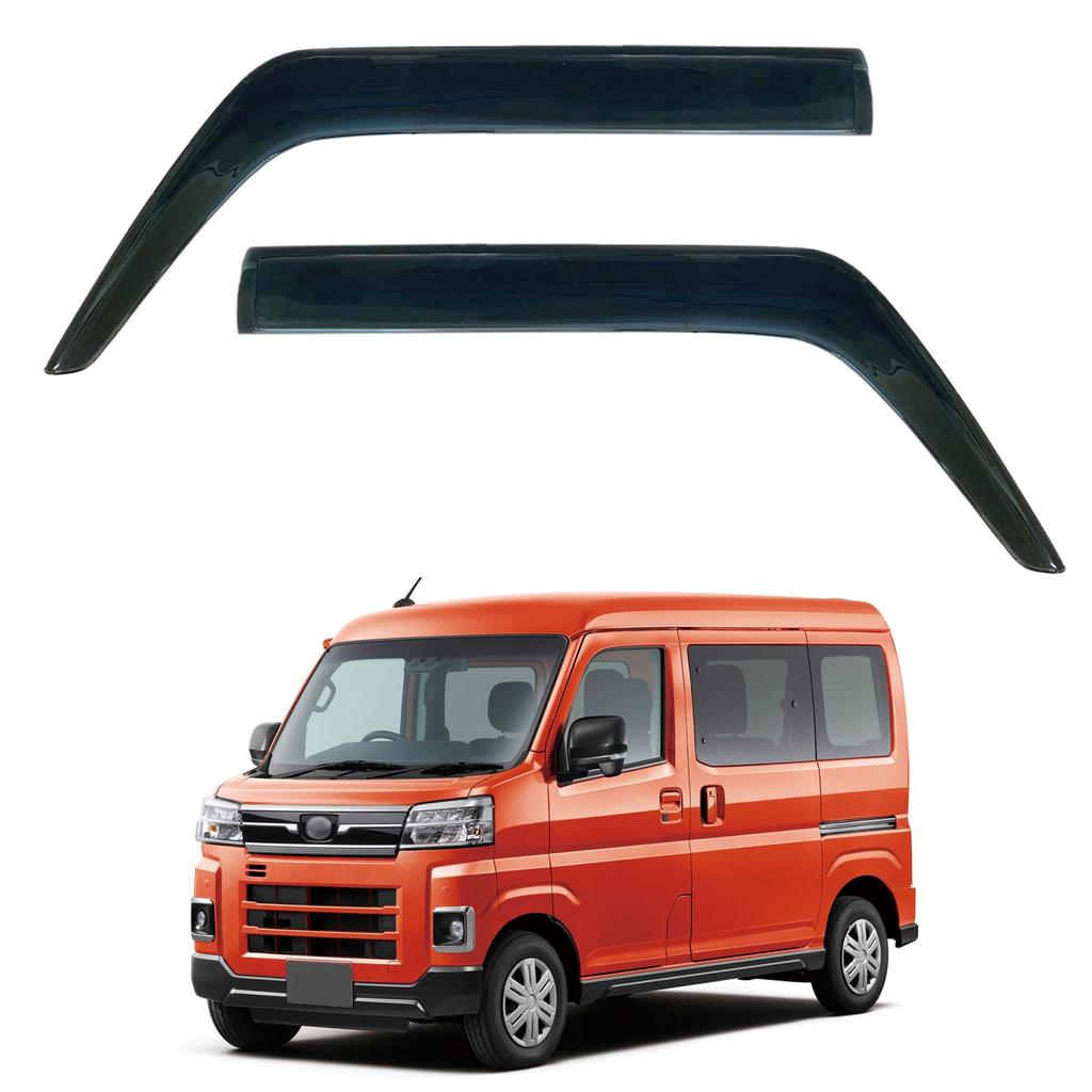YORKNEIC Side Visors for Daihatsu Atrai Door and Window Visors with Strong Mud Sun and Rain Custom Smoke Exterior Set of 2 S700V/S710V (2021-Present