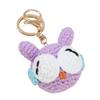 Cartoon Design Crochet Keychain Three-Dimensional Wool Crocheted Handmade Keychain Hand Woven Diy Animal Keychain Women Girls