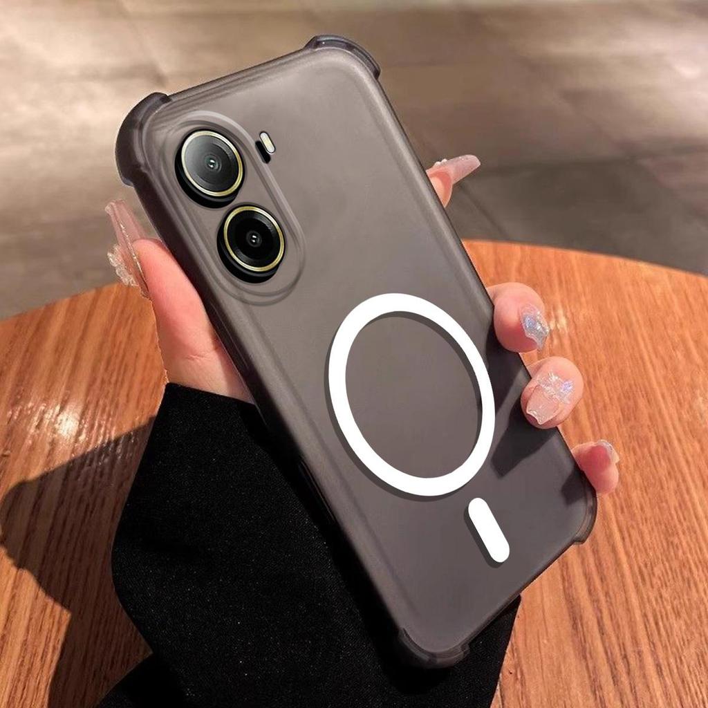 Case for Xiaomi POCO X7 Pro 5G,M7 4G Cute Airbag Corner Pastel Matte Magnetic Casing Semi Shockproof Phone Cover