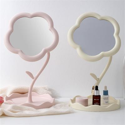 Desktop Sunflower Style Makeup Mirror for Girls Dressing Hanging Jewelry Beauty Mirror for Bedroom Dormitory Dressing Mirror