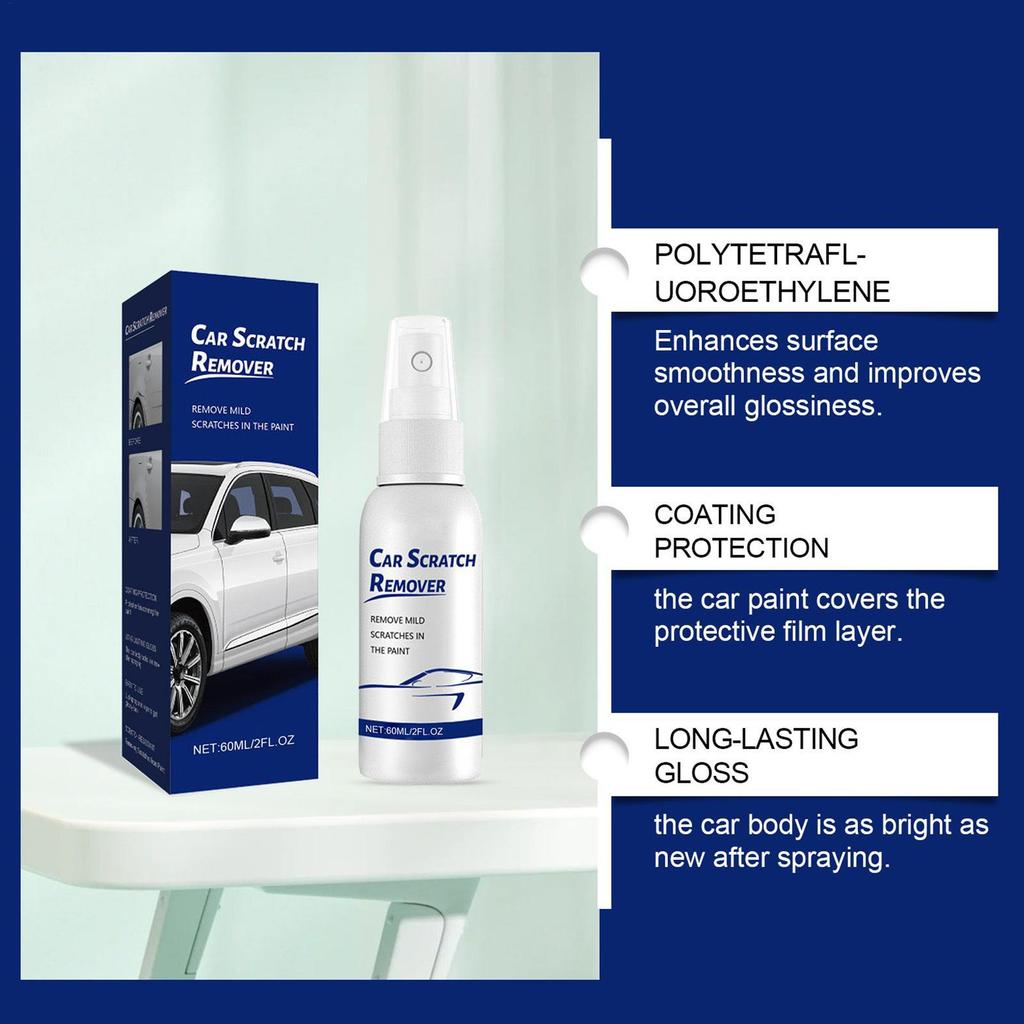 Car Scratch Repair Spray 60ml Exterior Detailing Polishs Agent Polishing Lquid Paint Scratch Remover For Automotive Paint
