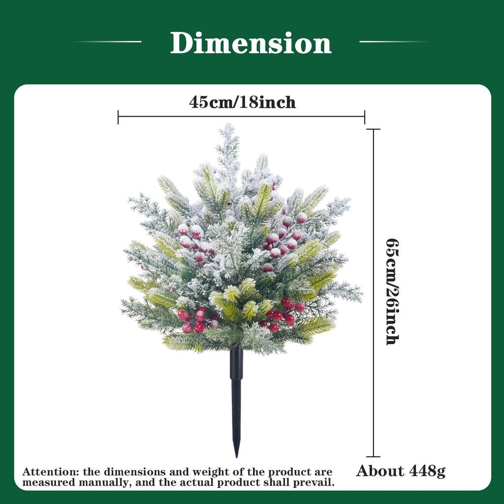 Cross-border Artificial Snow Berry Pine & Cypress Garden Decoration