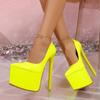 Taglia grande odio cielo alto CM tacchi alti sexy tacco sottile impermeabile tavolo bocca bassa anti-canale discoteca scarpe singole
