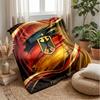Germany Football Printed Flannel Blanket Skin Friendly Warm Decorative Throw for Indoor Couch Bed Daily Use
