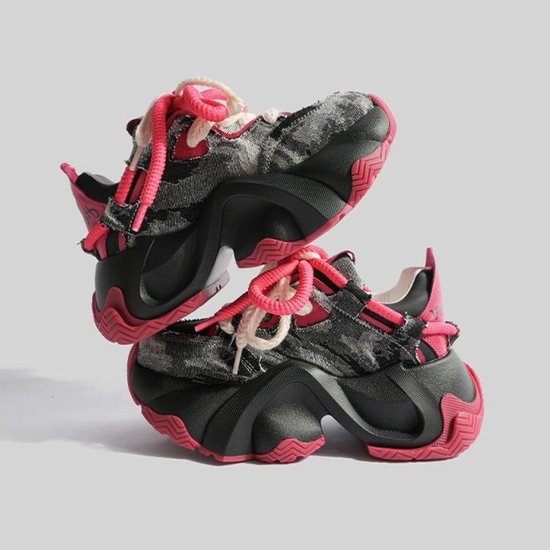 Trendy Thick Soled Vulcanized Dad Shoes 2024 Autumn and Winter New Lightweight and Breathable Casual Sports Women's Shoes Trafza