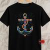 Neon Geometric Anchor T-Shirt | Modern Nautical Graphic Tee