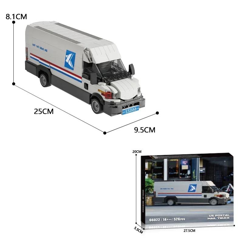 526PCS Postal Truck Building Blocks City Mail Transport Car Model DIY Toy For Kids Holiday Gifts