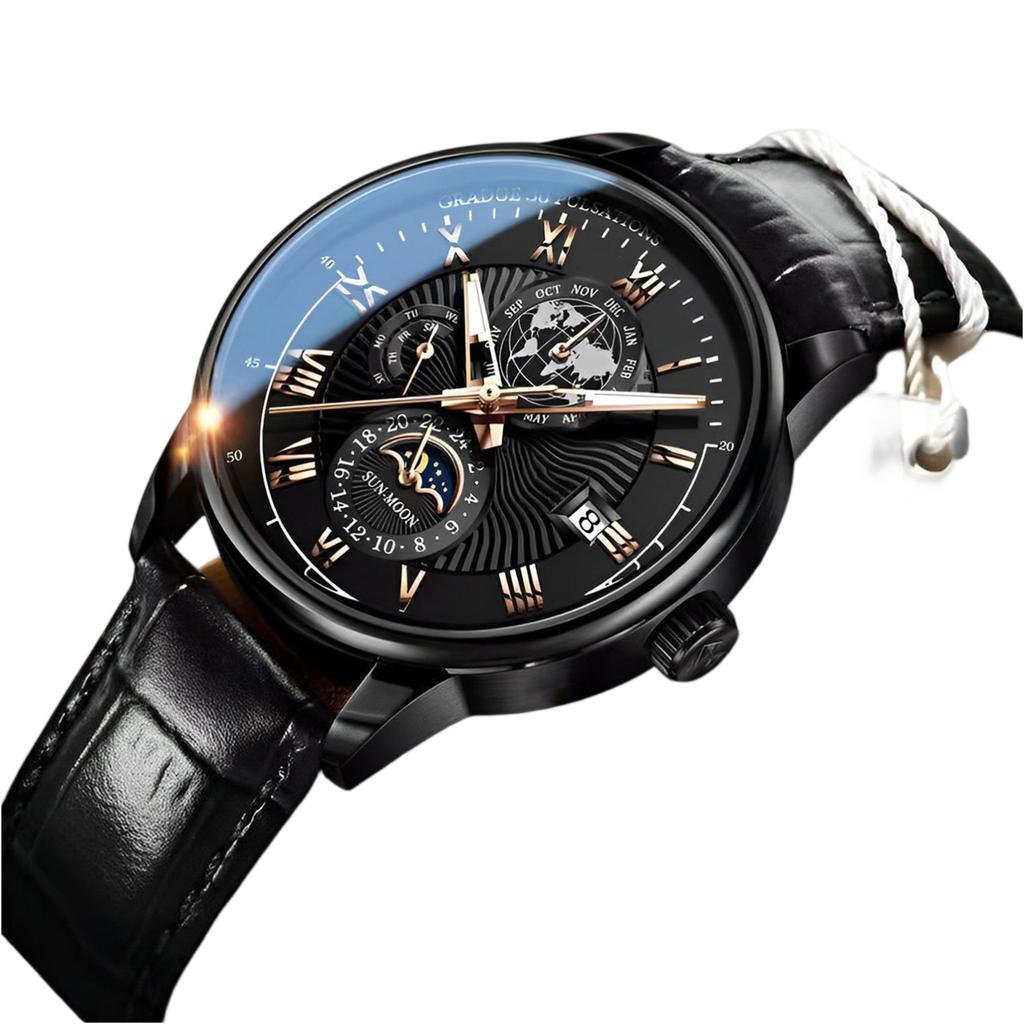 Men's Waterproof Luminous Running Alarm Clock Watch