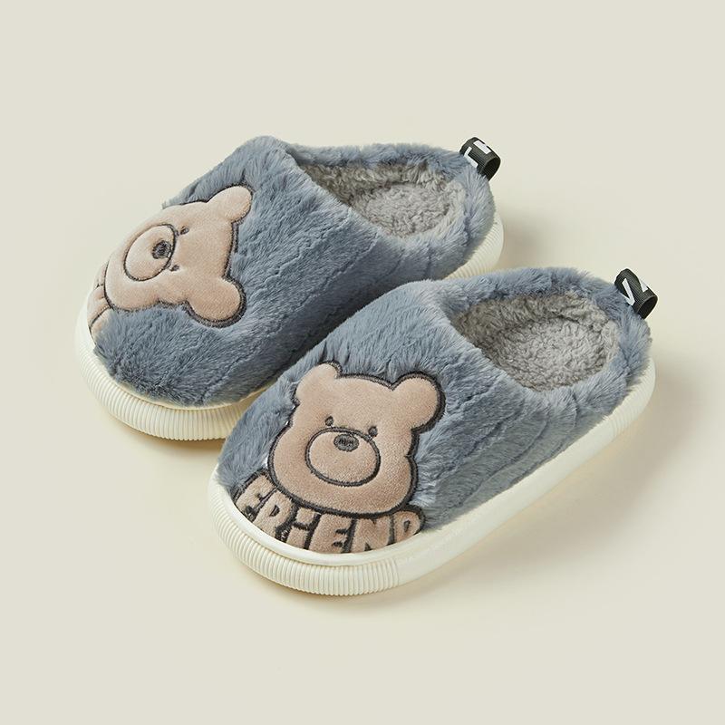 

Детские хлопковые тапочки для девочек, обувь для родителей и детей, теплые, нескользящие, милые, для больших детей, детские тапочки для мужчин 230