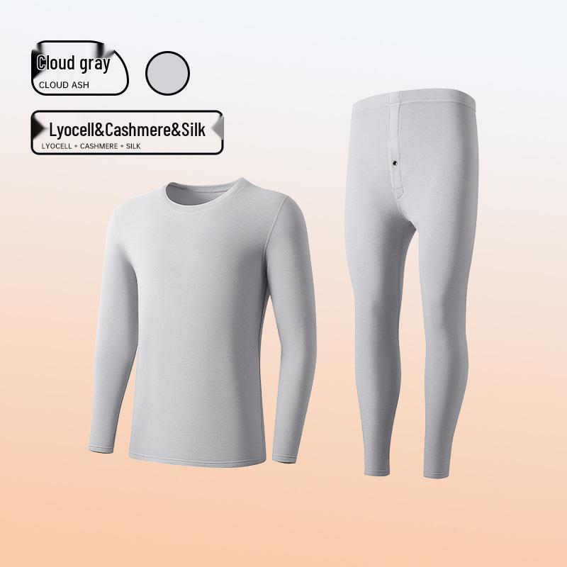 Women's Customized Autumn/Winter Cashmere Silk Antibacterial Heated Lyocell Warm Underwear Set