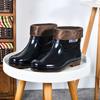 Wear-resistant beef tendon sole rain shoes for men and women, warm acid and alkali-resistant high tube thickened rain boots, non-slip