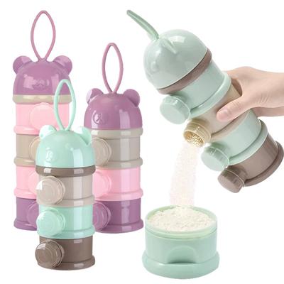 1pc Large Capacity Baby Formula Multi-layer Packaging Box, Portable Travel Bag, Moisture-proof Sealed Rice Paste Snack Box