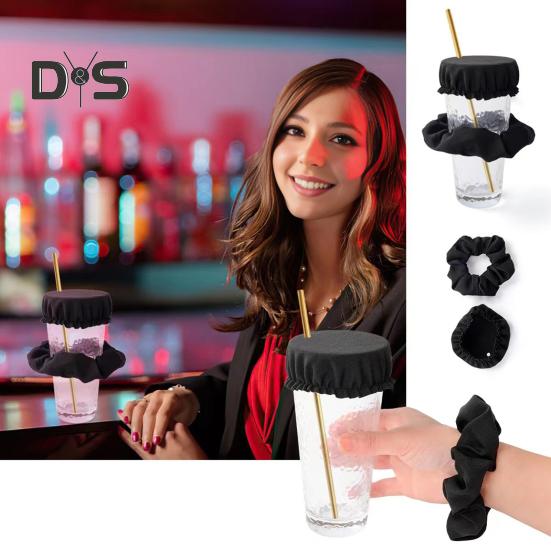 Copri Bicchiere Protettivi dall'Alcool Coperchi Riutilizzabili per Tazza con Foro per Cannuccia Design ad Anello Elastico Copri Tazza Protettore per Bar Club Festa