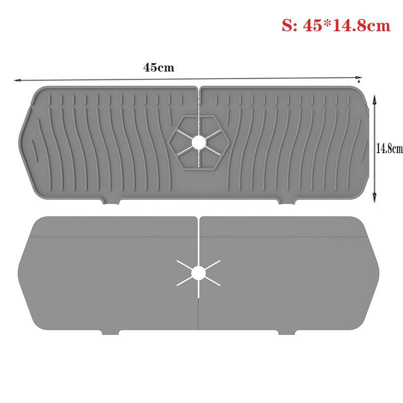 Kitchen Silicone Faucet Pad, Sink Splash Protection Pad, Sponge Drainage Pad, Countertop Protector, Drainage and Drying Pad