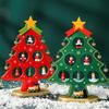 Wooden Christmas Tree Desktop Ornament DIY Mini Christmas Tree Decorations Window Display Ornament Adornos Navideños
