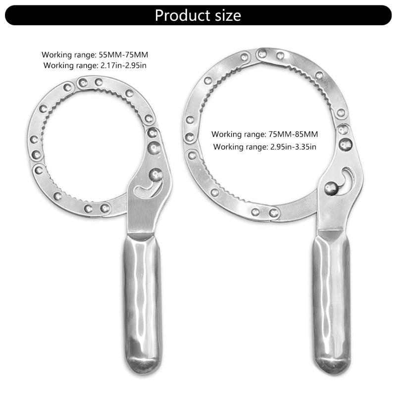 Universal Engine Oil Filter Removal Tool Corrosion Resistant Steel Ergonomic Handle Wrench Tool for Quick Auto Repairs
