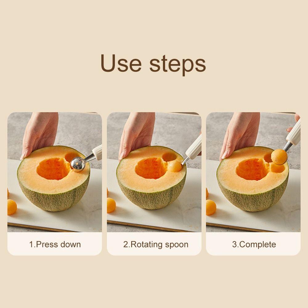 Stainless Steel Metal Fruit Platter Fruit Ball Scooper Ice Cream Scoop Ice Cream Spoon Ball Scooper