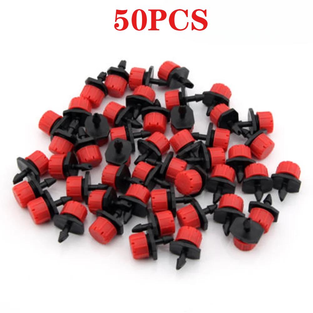50PCS AAdjustable Garden Irrigation Drippers Watering Hose Drip System Adjustable Drip Irrigation Nozzle for Garden Irrigation