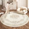 European Style Rugs for Bedroom Home Fluffy Soft Floor Mat Thicken Plush Living Room Decoration Round Carpet Washable Lounge Rug