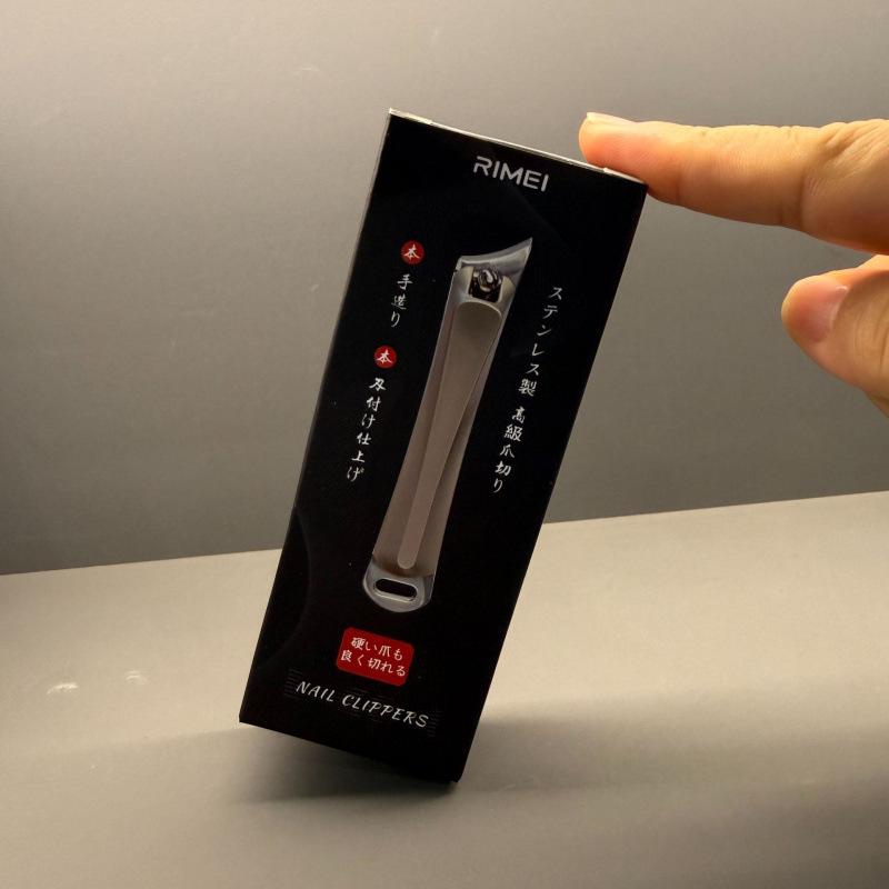 Ergonomic Slanted Edge Metal Nail Clippers with Portable Handle - High Quality, In Stock