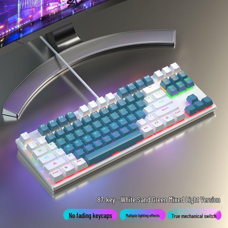 87/104 Key Mechanical Keyboard with Blue, Black, Red, Brown Switches for Gaming and Typing - Wired Universal for Desktop/Laptop