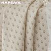 1PC NAPEARL Lingge Tulip Jacquard Blackout Curtain, Creamy Lotus Leaf Edge Thick Curtain for Bedroom Living Room Home Decor