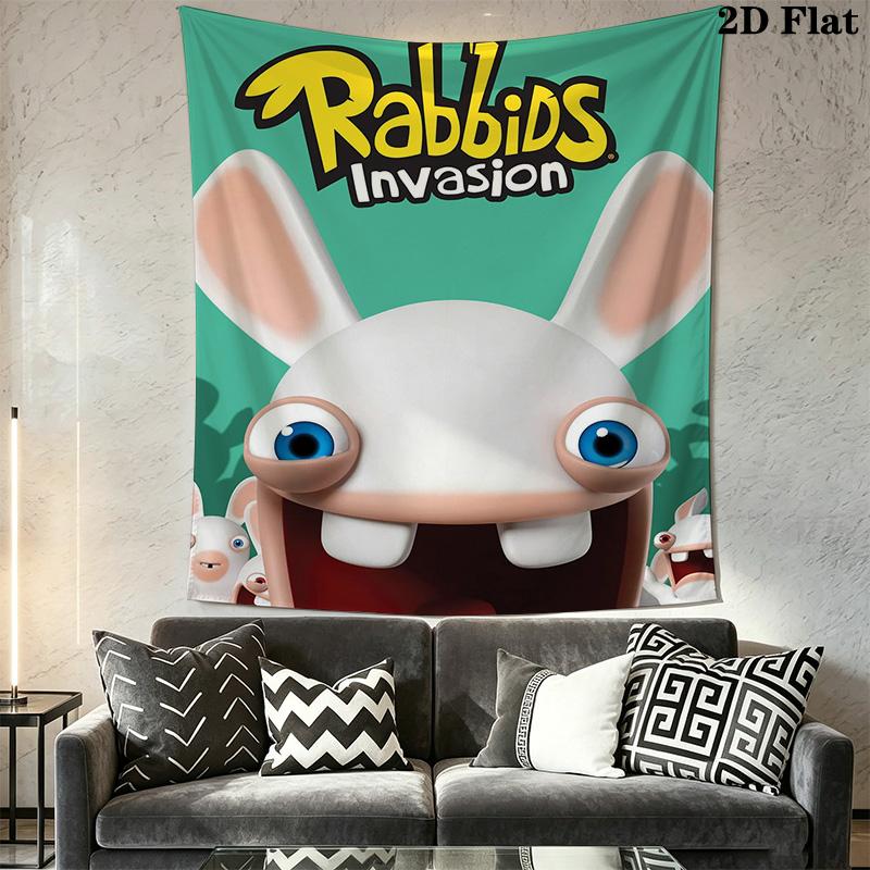 Raving Rabbids Pattern Home Decor Tapestry, Wall Hanging, Decorative RV Wall Cloth.XGT0914517