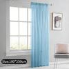 Uv-Resistant Curtains Diy Goldfish Curtain Set Solid Color Sheer Curtain Voile Screening Drape Panel Tulle For Living Room Caf
