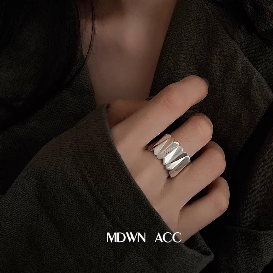 2025 New Luxe Retro Open Ring In S925 Sterling Silver with Double Pearls for Women