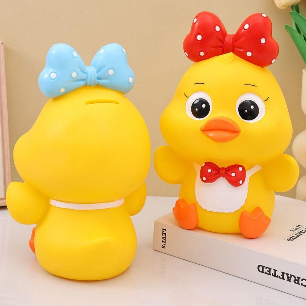 Savings Tank Little Yellow Duck Piggy Bank Decorative Duck Model Piggy Bank  Children/Kids