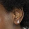 Boucles D'oreilles - Lamya - Argent 925 - Rhodié - Zircone - Taille Brillantante