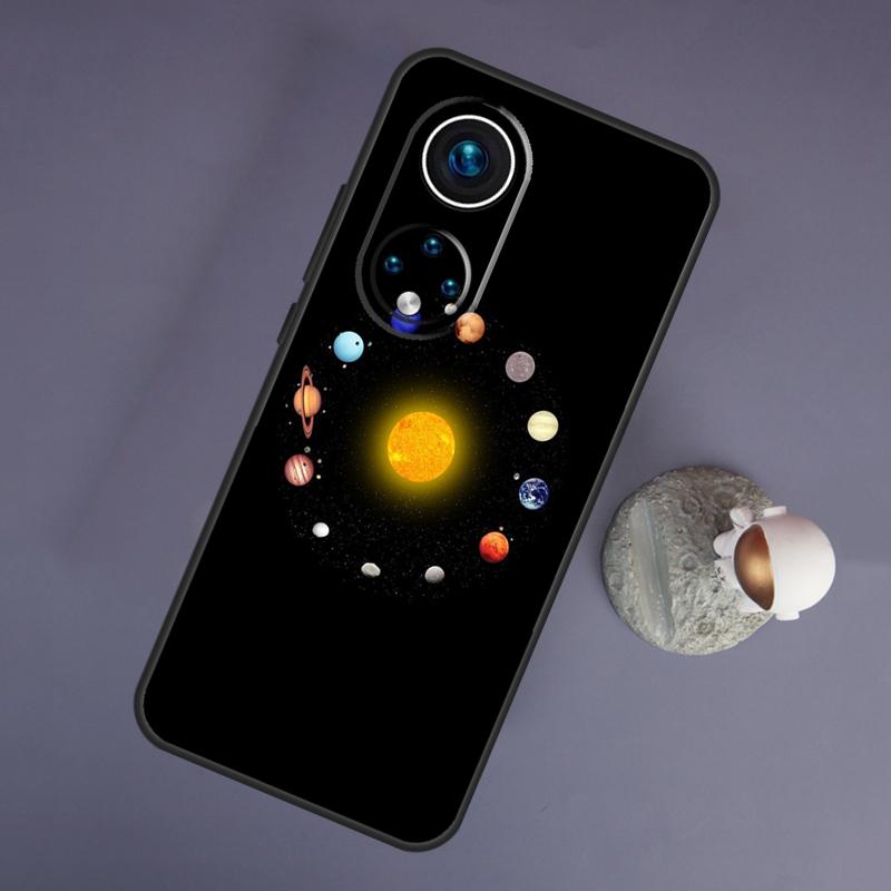 Raum Planeten Solar System Für Huawei Honor Magic 5 Lite 70 50 X8 X9 eine P20 P30 P40 P50 P60 Pro P Smart Nova 9 5T Fall