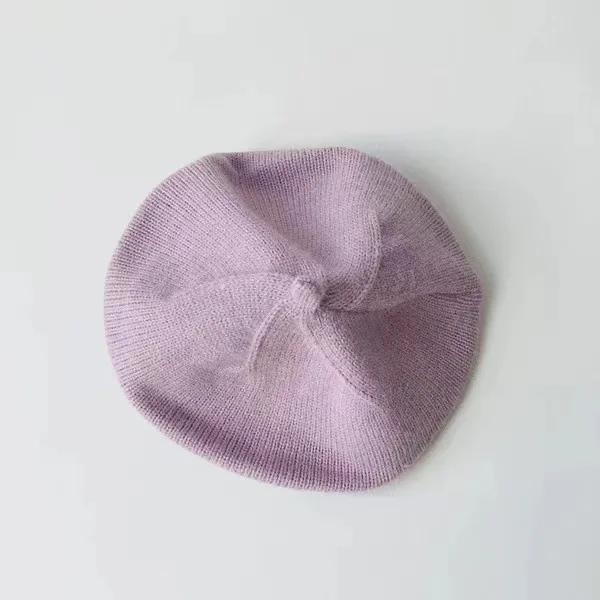 Spring and Autumn Korean Style Candy Colored Versatile Knitted Beret for Boys and Girls Children's Trendy Casual Woolen Hat