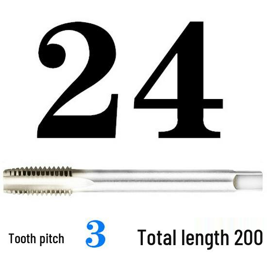 Extended Shank Fine Thread Tap for Hand and Machine Use, Non-standard Sizes M4-M24