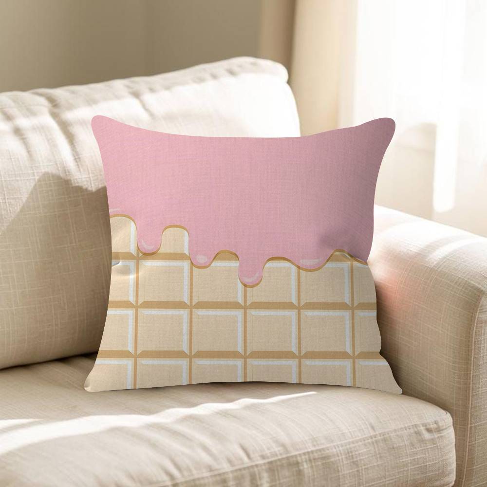 Chocolate Cartoon Cushion Cover Car Throw Pillow Case For Sofa Car Christmas Gift