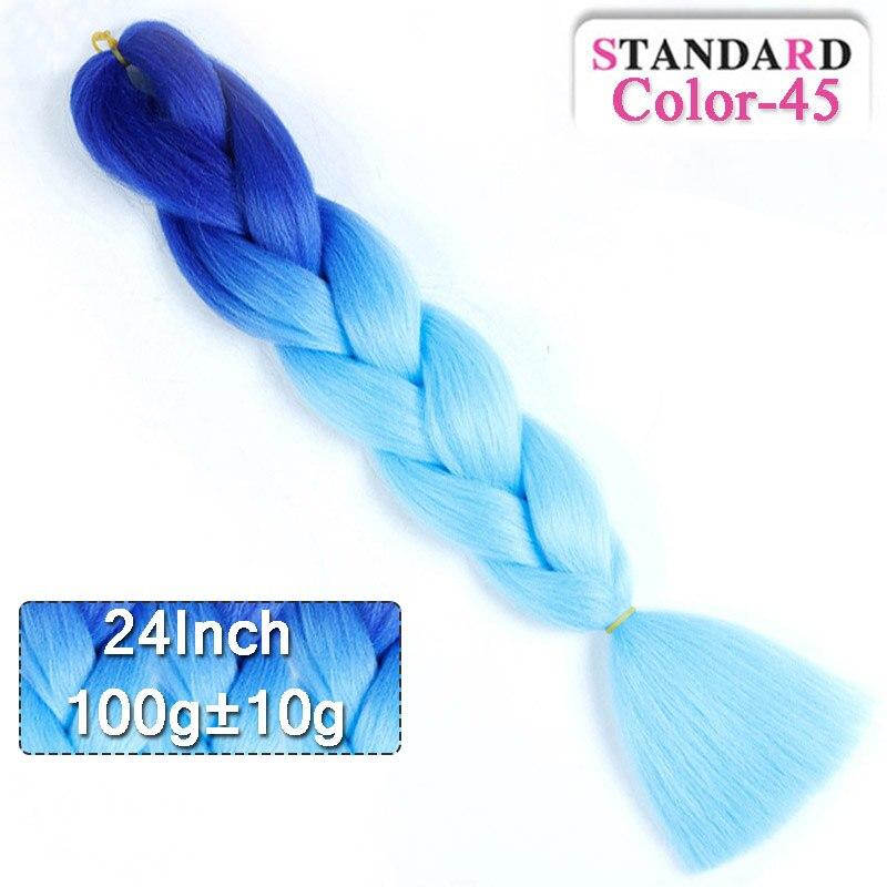LUPU 60CM Synthetic Hair Extension Big Braid Braid Long Gradient Pink pPurple Blonde Party Wig Hair Extension Braid