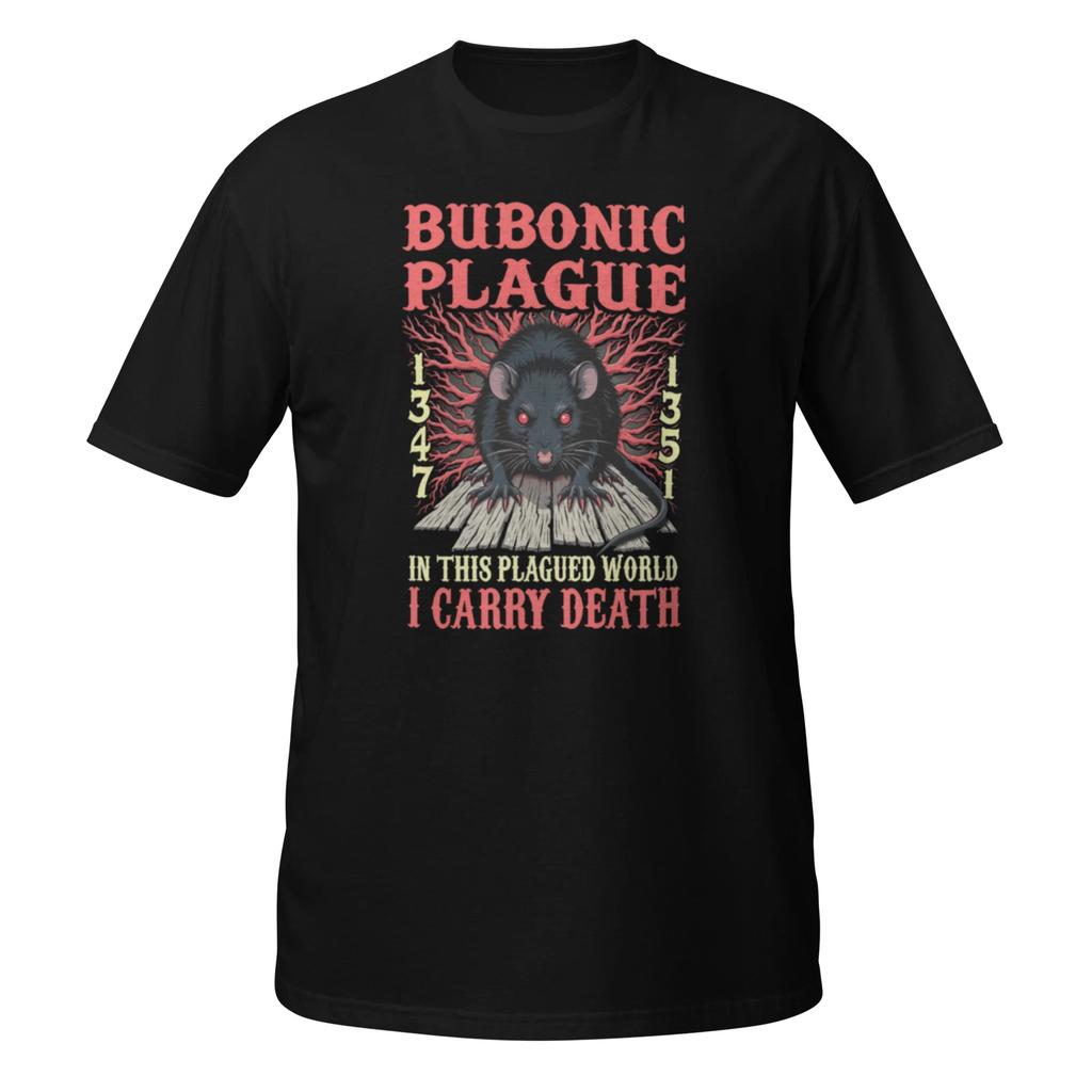 Beulenpest Unisex T-Shirt, Gothic Horror Rat Metal Punk Tod Böse Dunkel