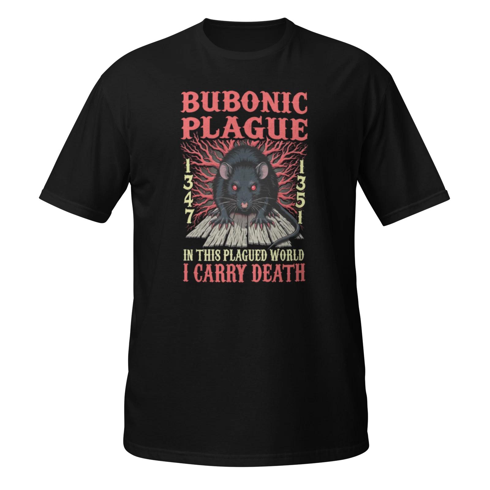 Bubonic Plague Unisex T-Shirt, Gothic Horror Rat Metal Punk Death Evil Dark S