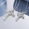 Sterling Silver S925 Moissanite 0.5 Carat Real D Color VVS Grade Cross Necklace Pendant Diamond Test Past High Necklace Jewelry