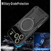 Shockproof Armor Magnetic Phone Cases for IPhone 17 16 15 14 13 12 11 Pro Max Plus 17 Air Ring Rotation Holder Anti-Drop Cover